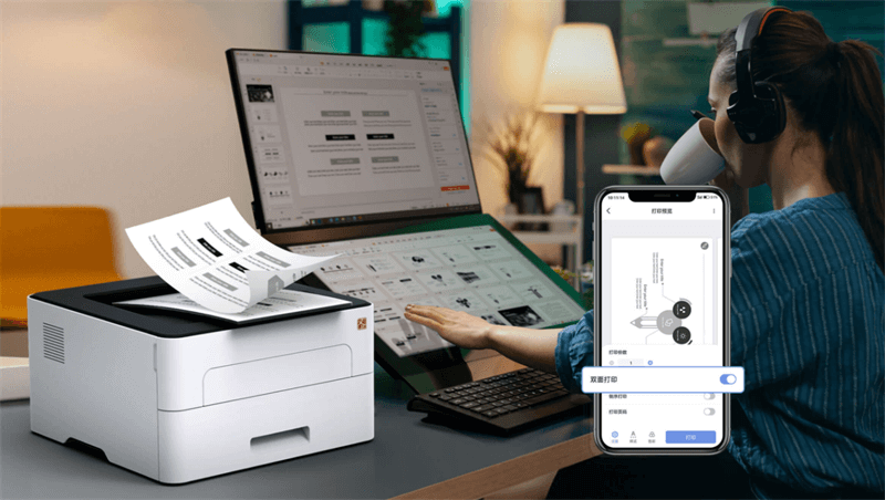 漢印激光打印機支持無線打印和雙面打印
